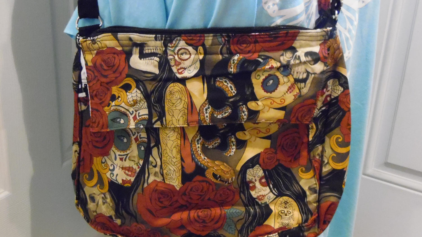 Las Elegantes Sugar Skulls Purse