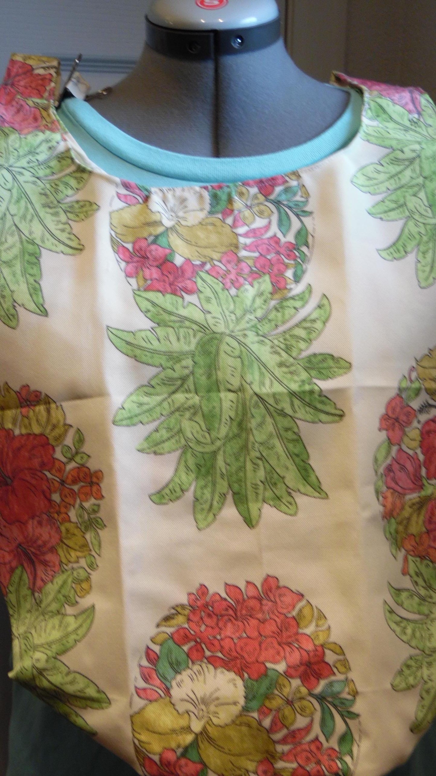 Floral Pineapple Reusable Grocery Bag