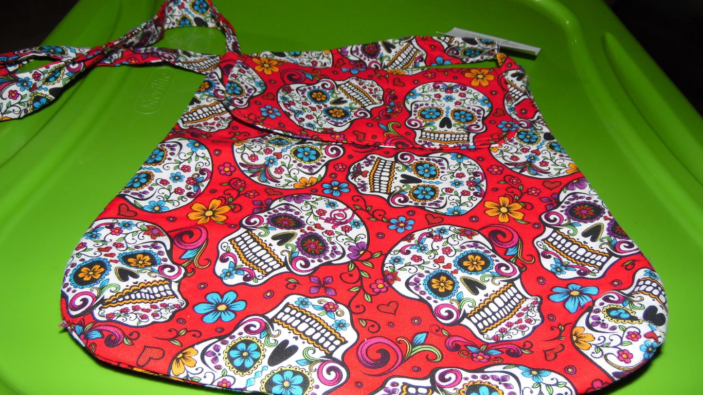 Red Sugarskull Crossbody Purse