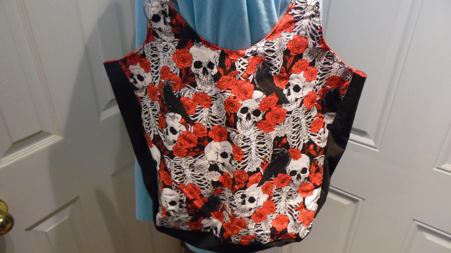 Skeleton and Rose Tote Bag