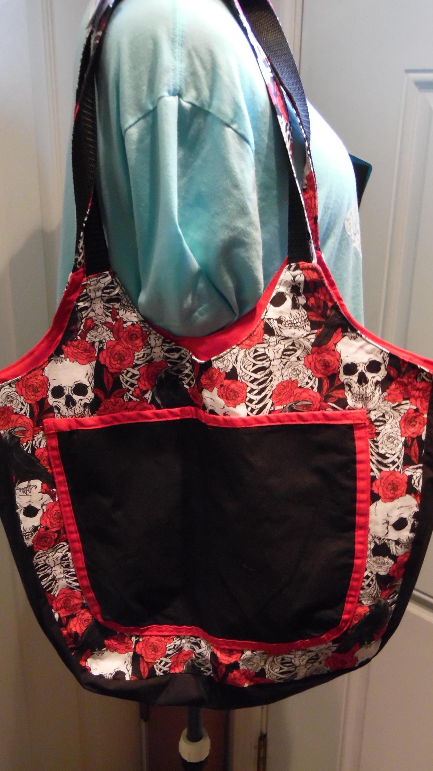 Skeleton and Rose Tote Bag