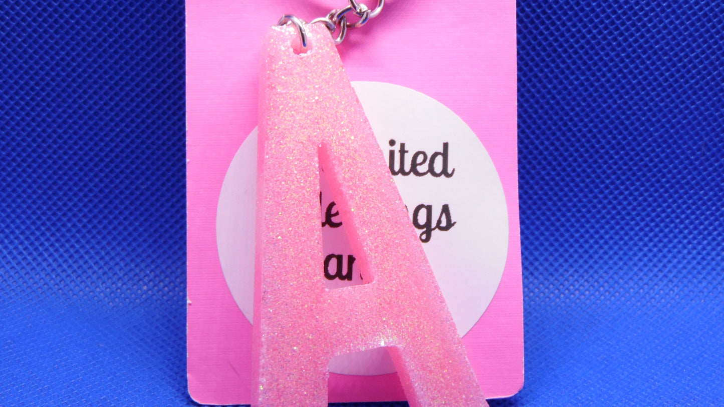 Resin Key Ring Letter "A"