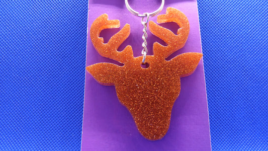 Resin Key Ring Deer Head