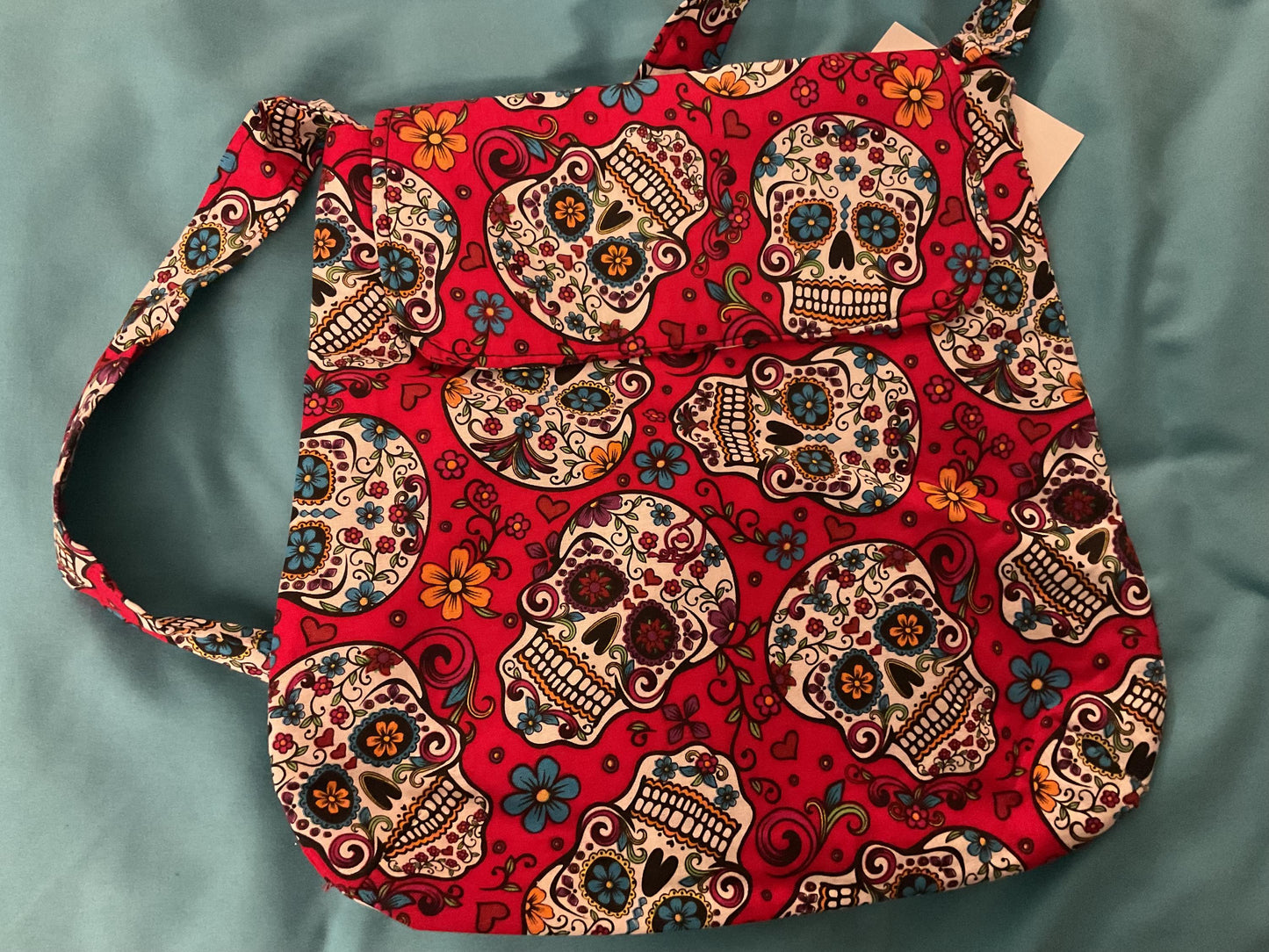 Red Sugarskull Crossbody Purse