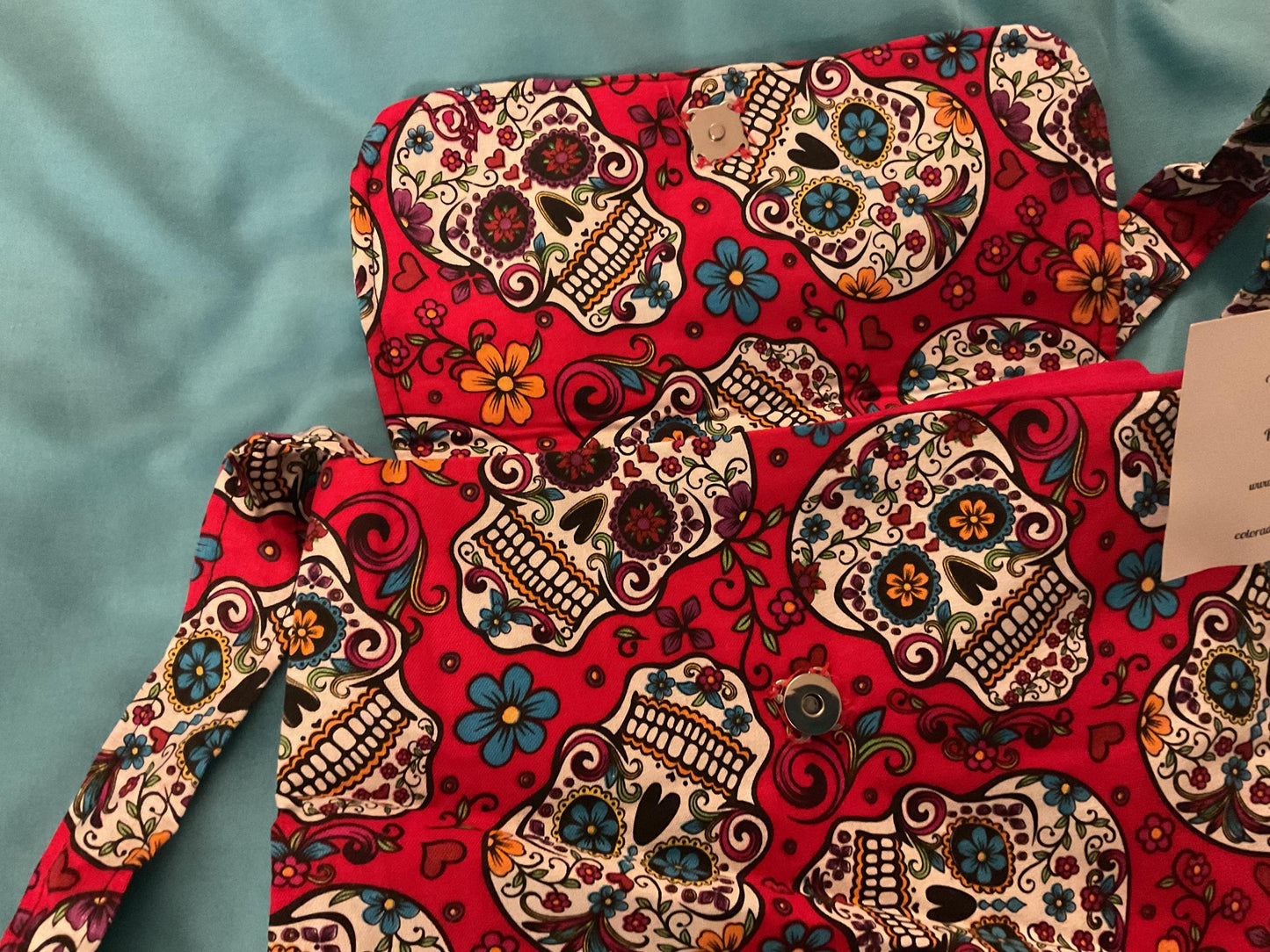 Red Sugarskull Crossbody Purse