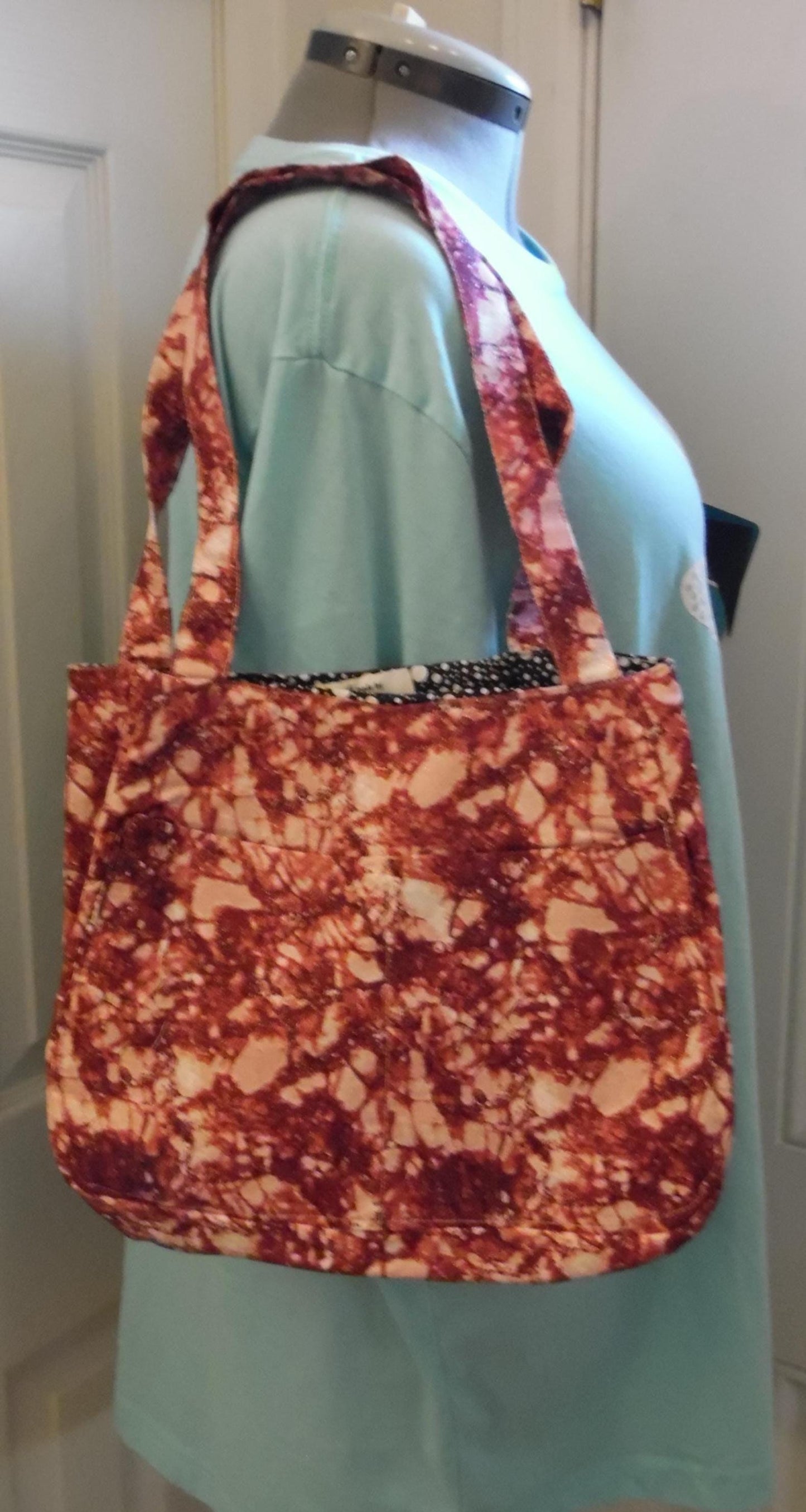 Red Sparkle Bag/Purse with Exterior Pockets