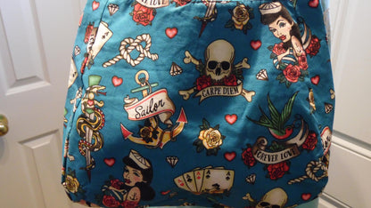 Retro Turquoise Design of Pinup Girl