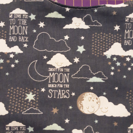 Burp Cloth in Moon and Stars