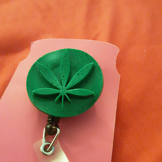 Pot Leaf Badge Holder