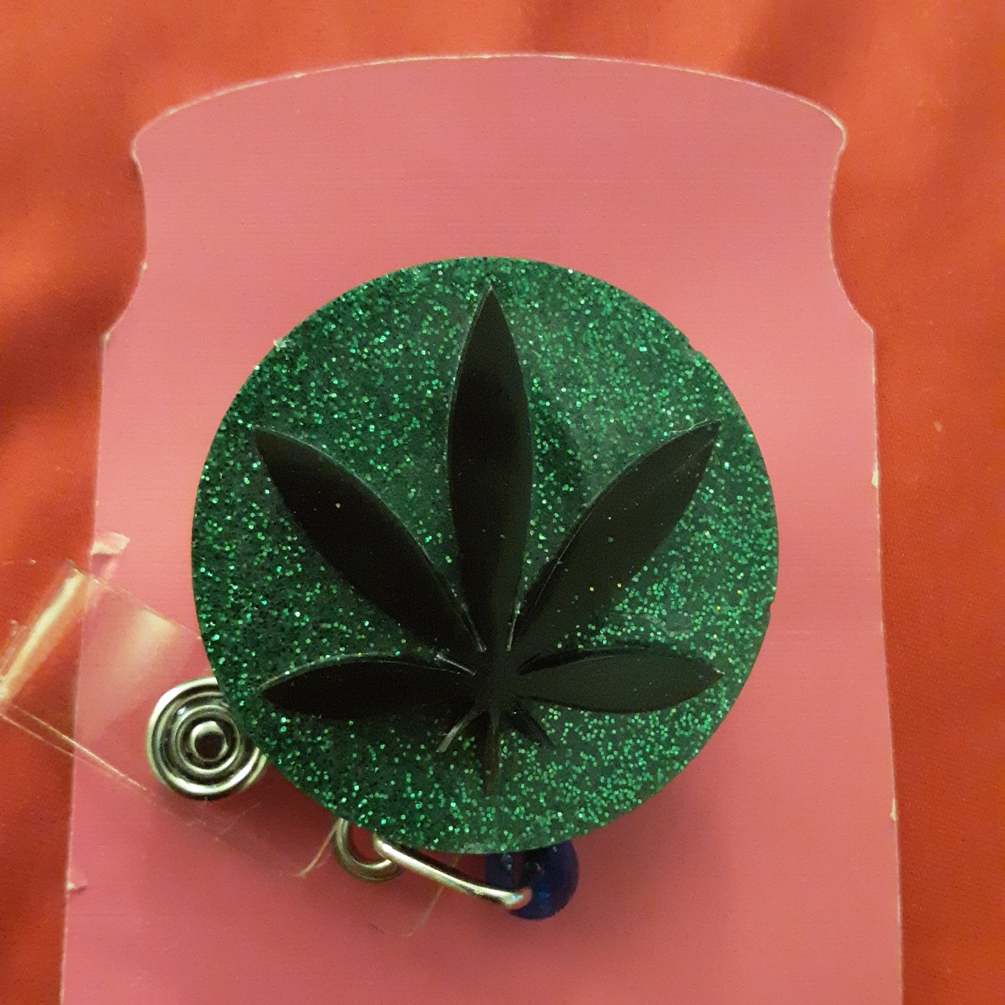 Pot Leaf Badge Holder