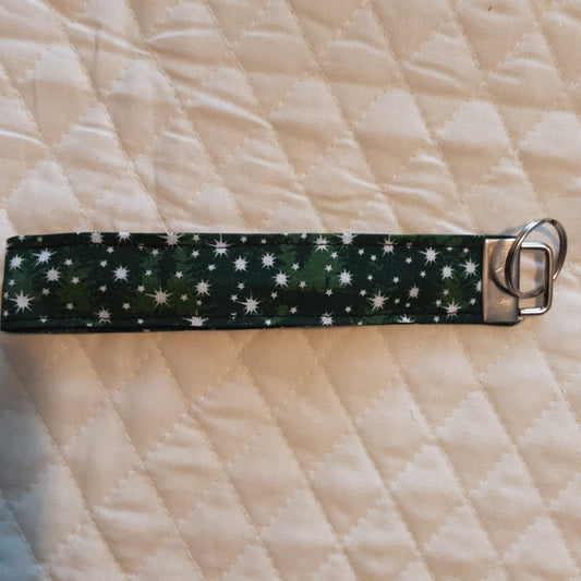 Key Fob Green with White