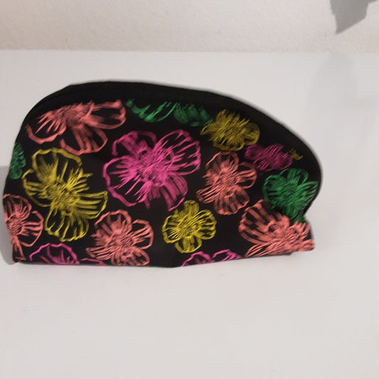 Medium Dumpling Bag with Neon Flowers