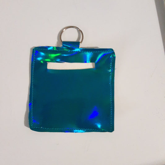 Keyring Hand Sanitizer Holographic Blue