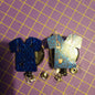Blue Glitter Scrub Top Badge Reels