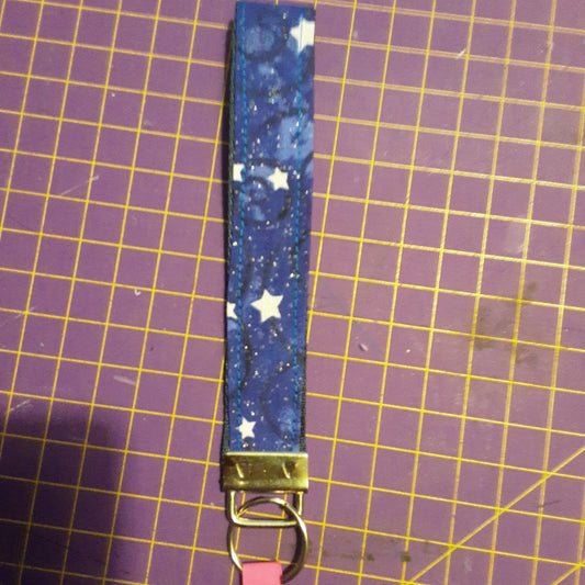 Key Fob Blue with White Stars