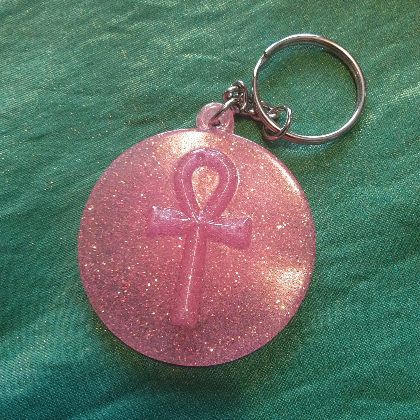 Round Ankh Key Chain