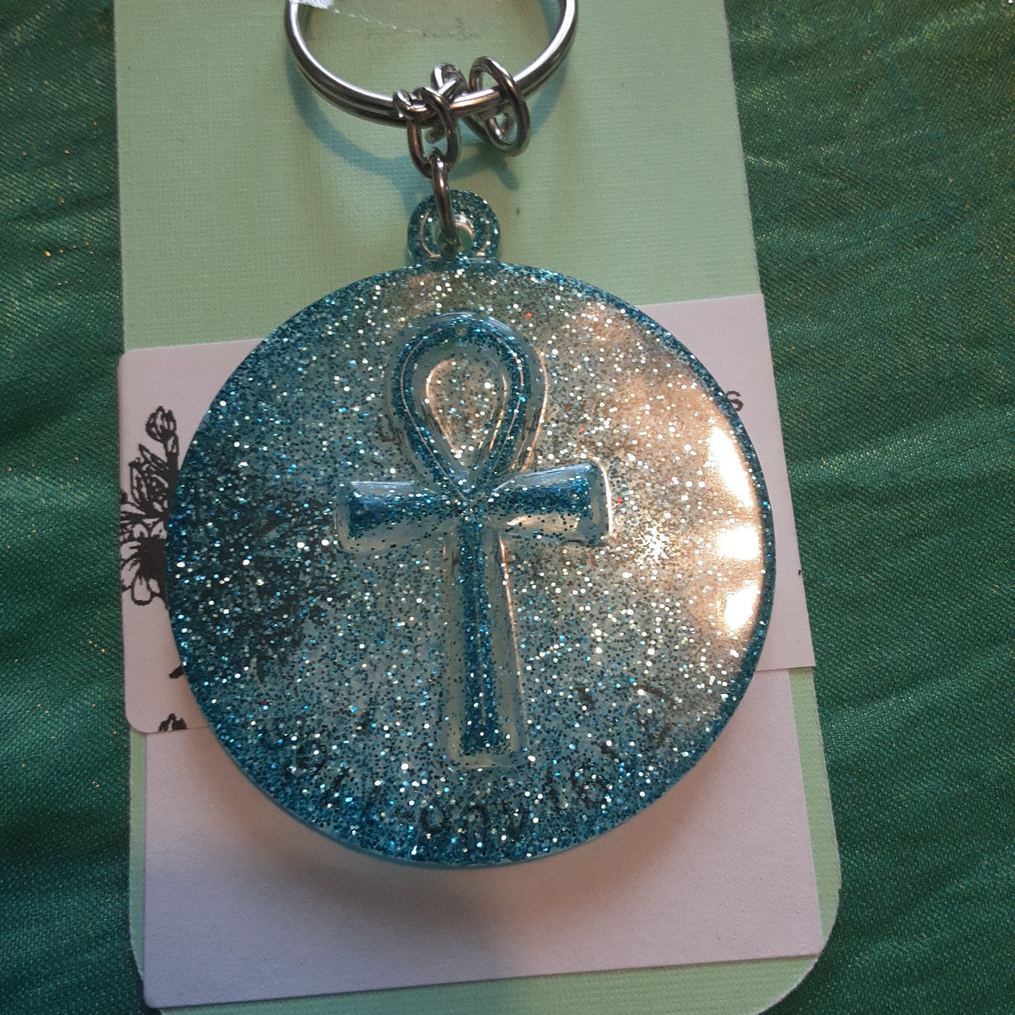 Round Ankh Key Chain