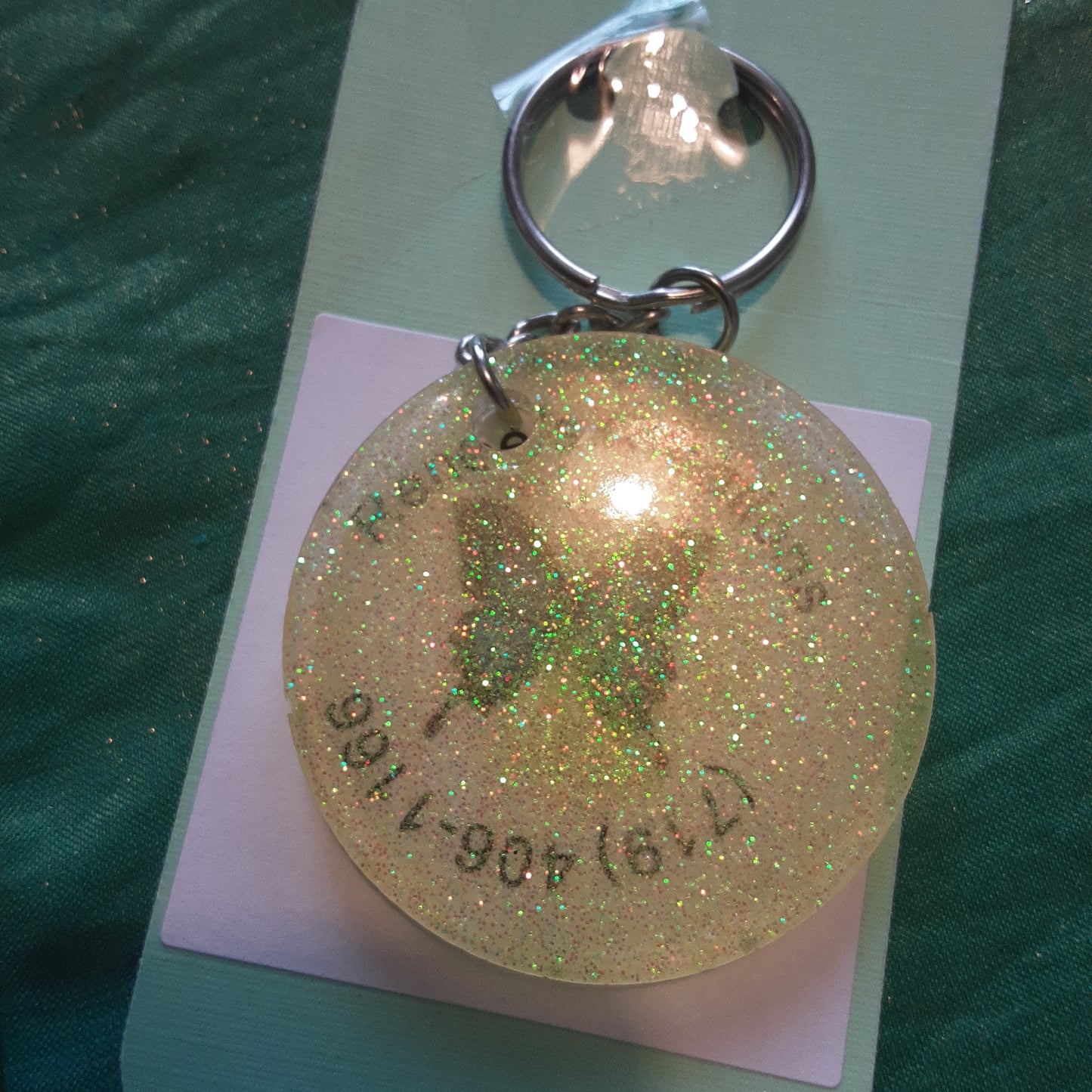 Round Yellow Key Chain