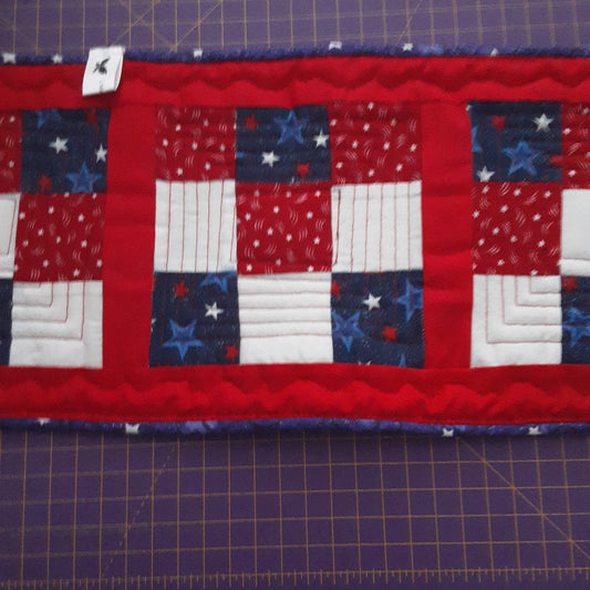 Table Runner  Red, White and Blue