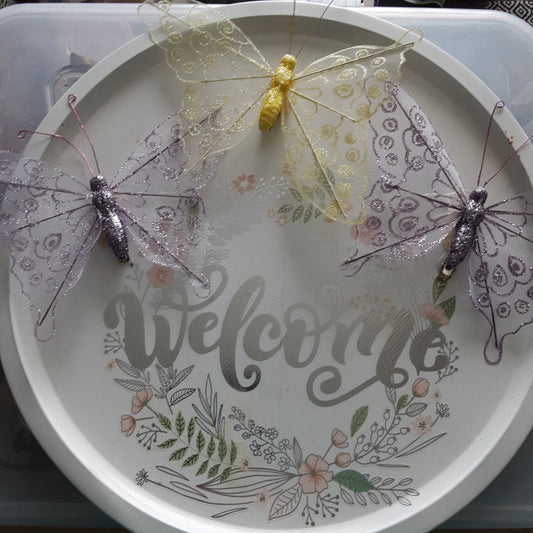 Welcome Wreath Butterfly