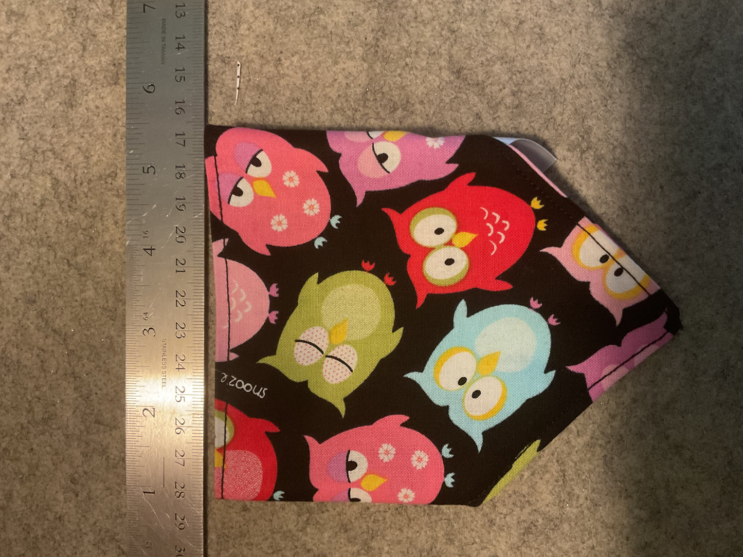 🐾 "No-Collar" Pet Scrunchy Bandanna Owls
