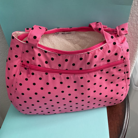 Pink Polka Dot Shoulder Bag/Purse