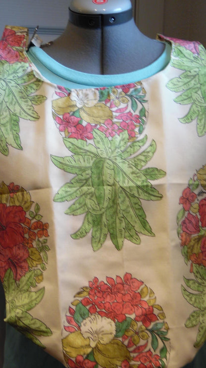 Floral Pineapple  Reusable Grocery Bag