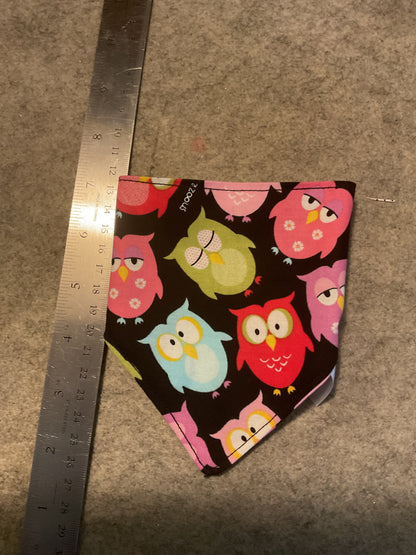🐾 "No-Collar" Pet Scrunchy Bandanna Owls