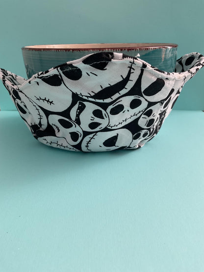 Reversible Quilted Microwave Bowl Cozy Pot Holder Holder (Medium)