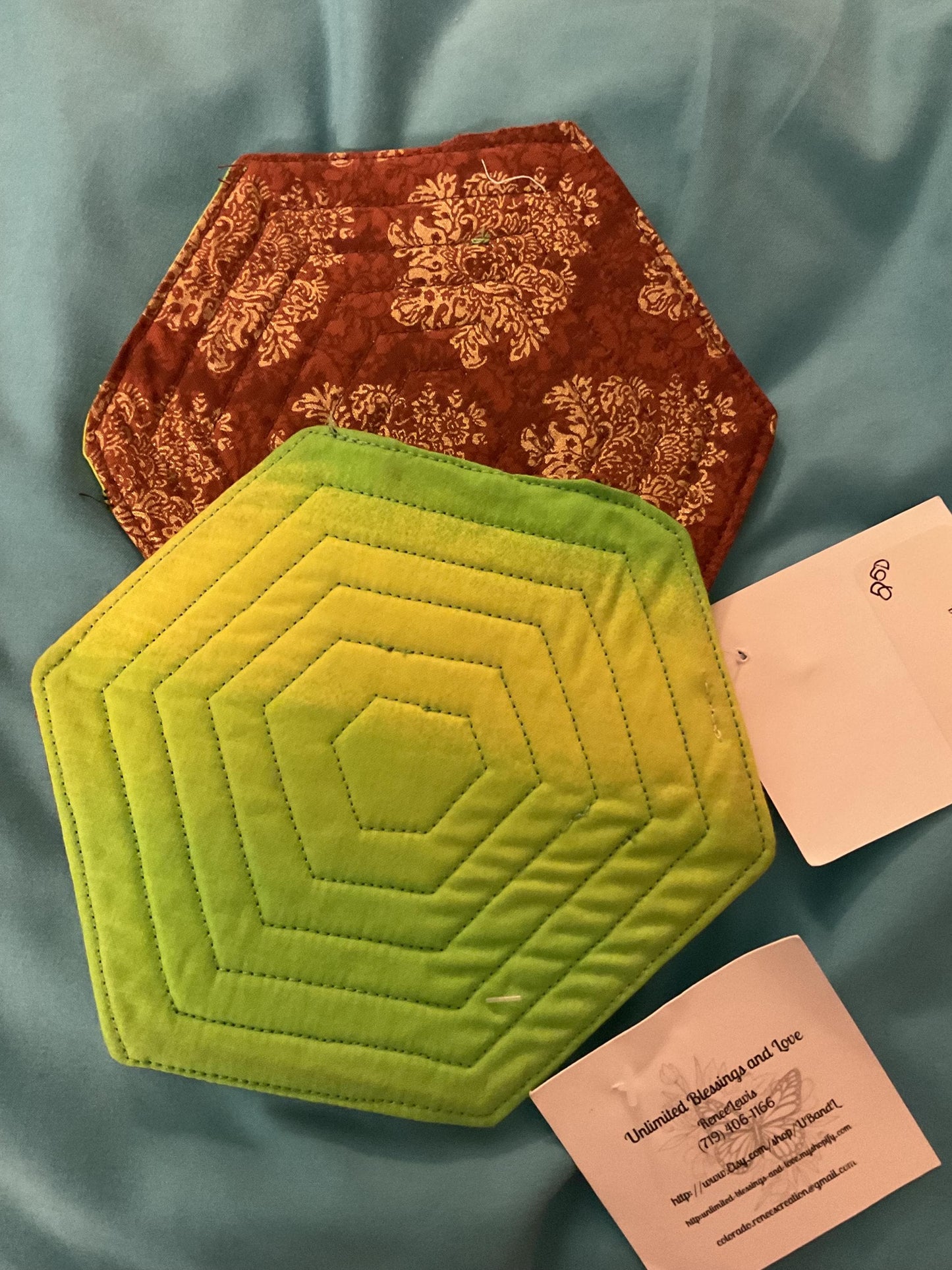 Quilted Mug Rug Coasters