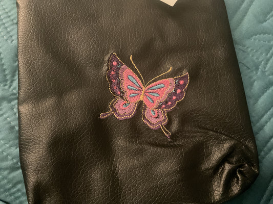 Zipper Bag Pink and Purple Butterfly