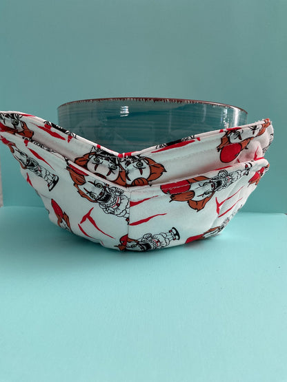 Reversible Quilted Microwave Bowl Cozy Pot Holder Holder (Medium)