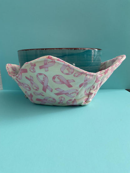 Reversible Quilted Microwave Bowl Cozy Pot Holder Holder (Medium)
