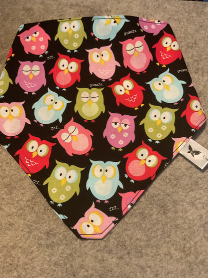 🐾 "No-Collar" Pet Scrunchy Bandanna Owls
