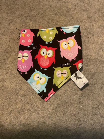 🐾 "No-Collar" Pet Scrunchy Bandanna Owls
