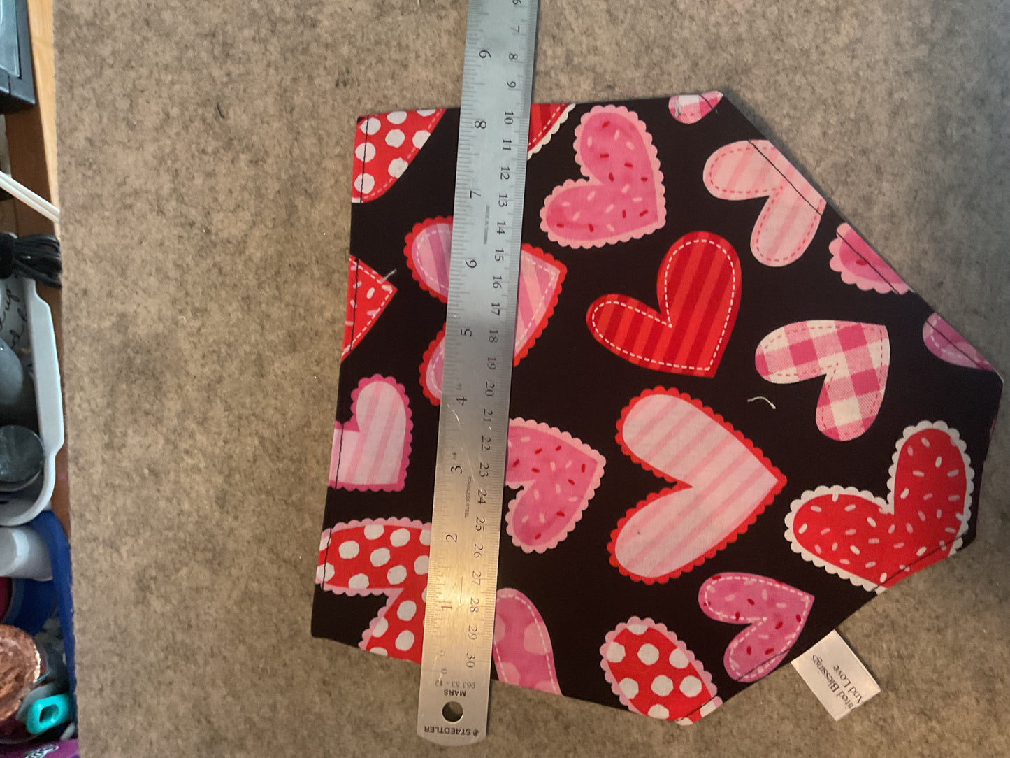 🐾 "No-Collar" Pet Scrunchy Bandanna Hearts
