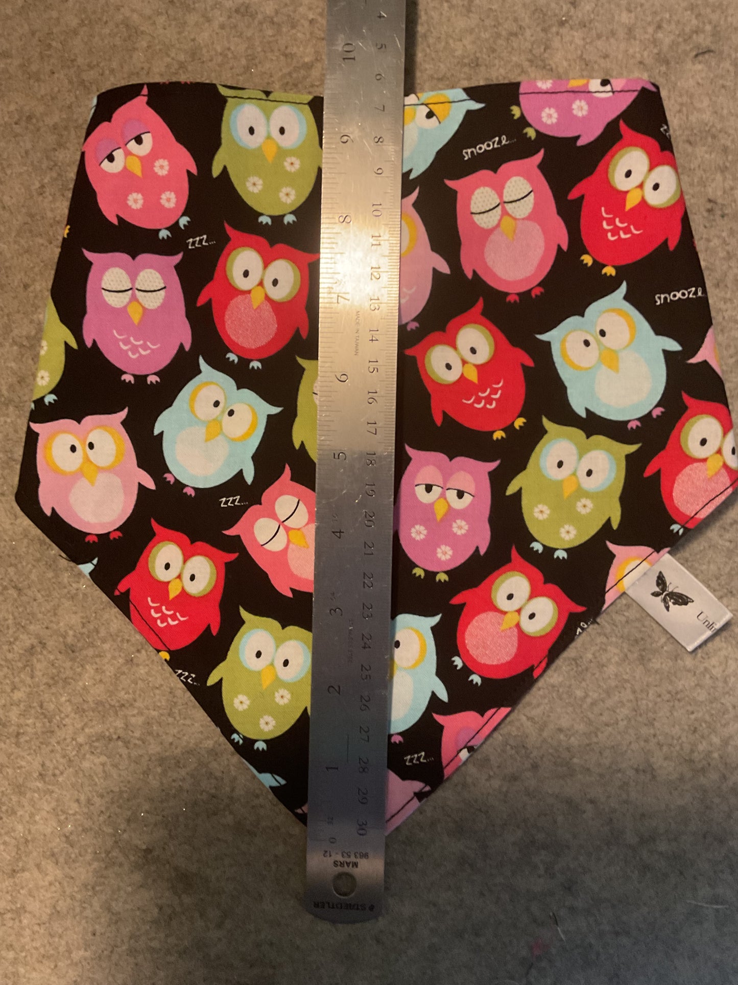 🐾 "No-Collar" Pet Scrunchy Bandanna Owls