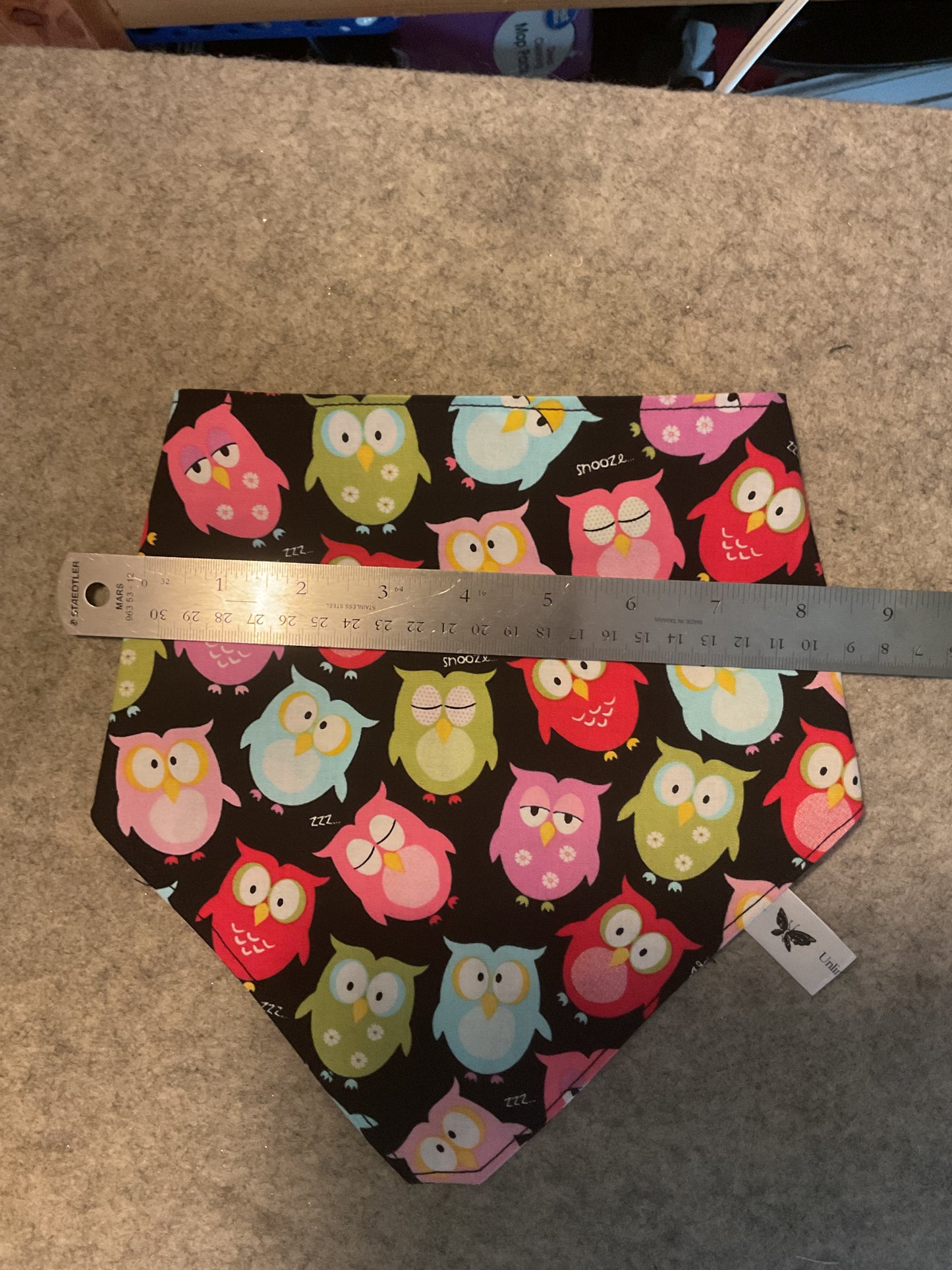 🐾 "No-Collar" Pet Scrunchy Bandanna Owls