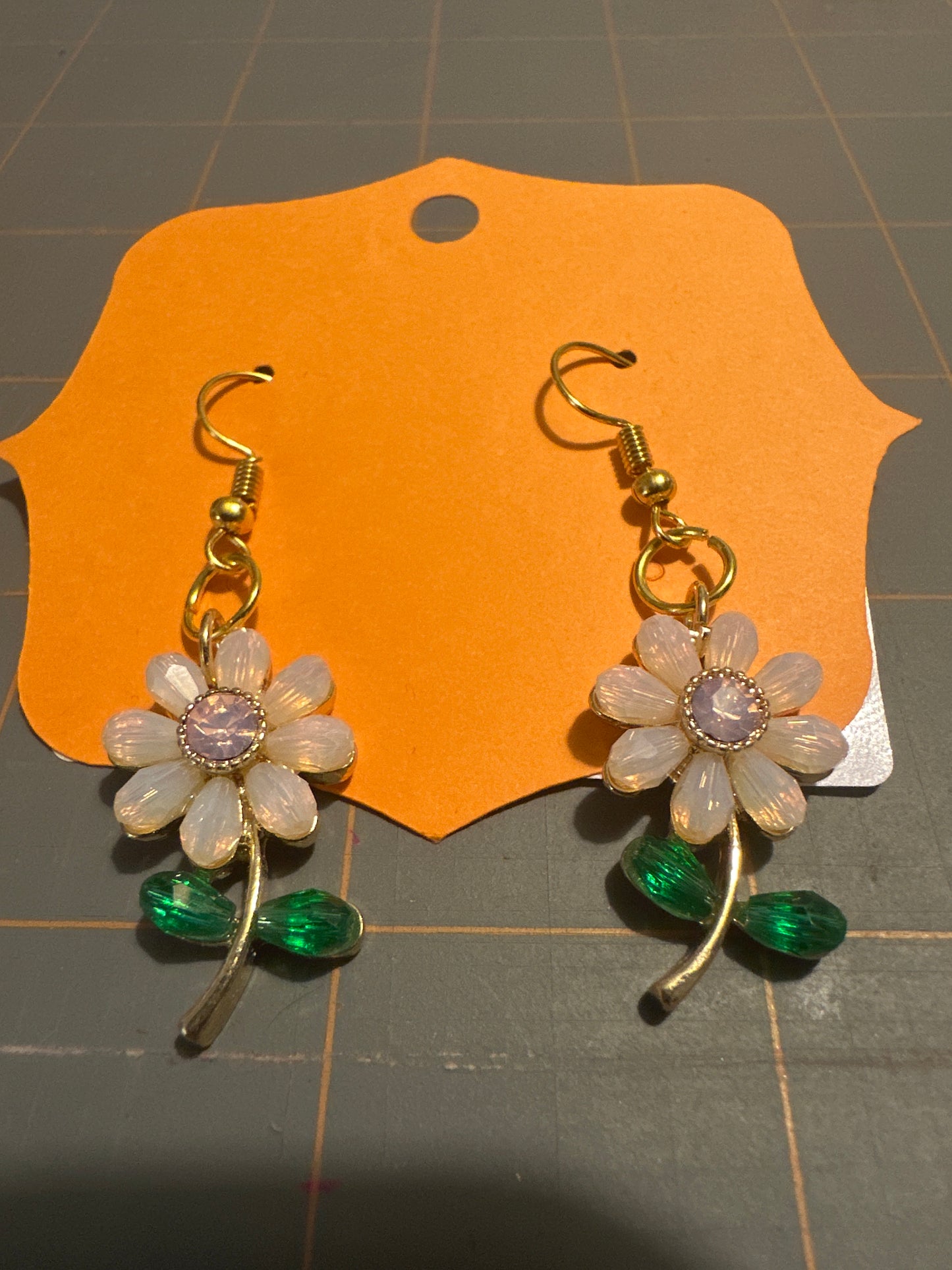 Pink Flower Earrings