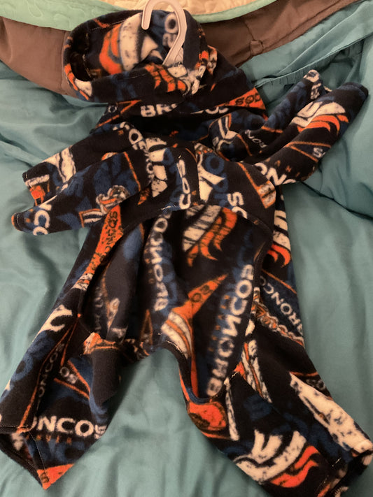 Denver Broncos Fleece Doggie Onesie