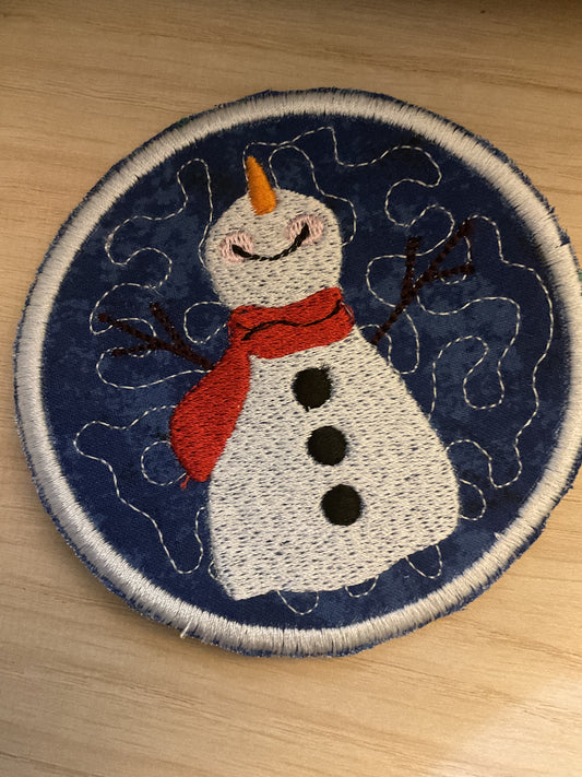 Cute Snowman Coasters (Blue)
