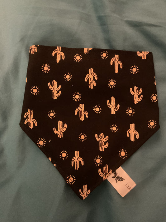 🐾 "No-Collar" Pet Scrunchy Bandanna cactus