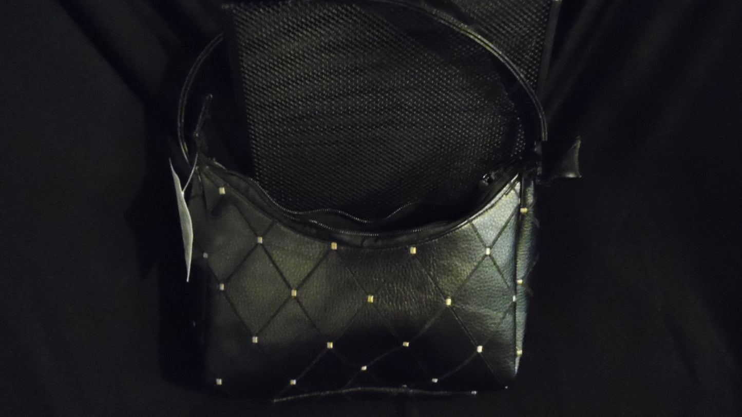 Purse Black Faux Leather