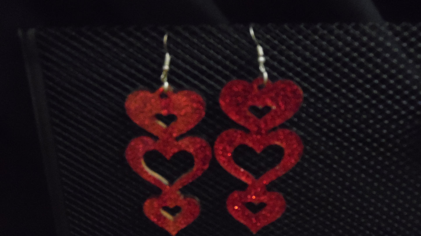 Long Dangle Valentine's Earrings