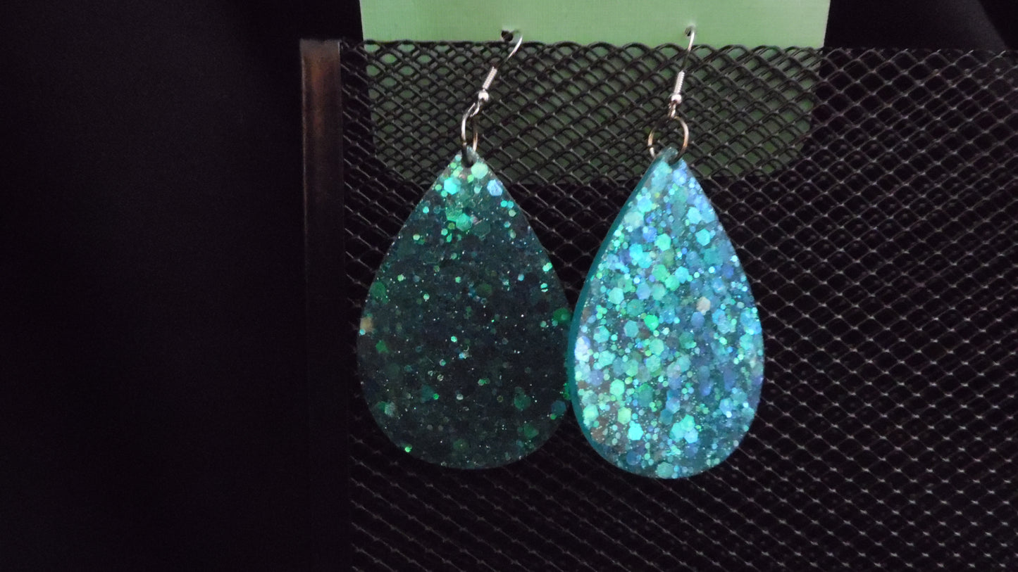 Large Dangle Tear Drop Earrings