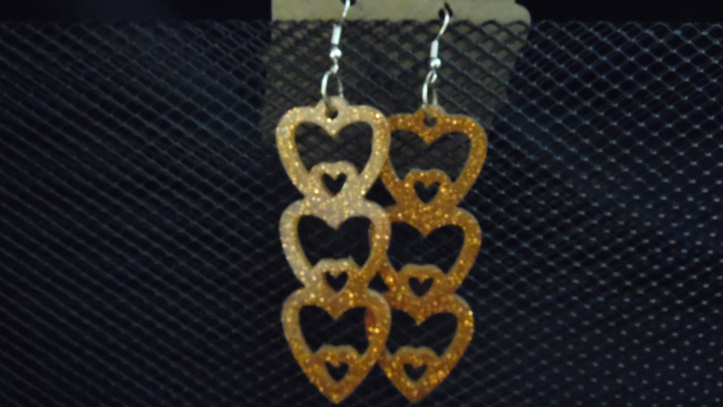 Long Dangle Valentine's Earrings