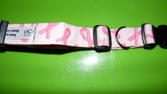 Pink Ribbon Pet Collar