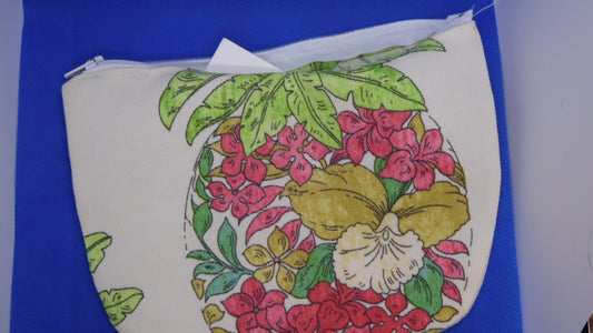 Floral Pineapple Zipper Bag