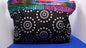 Rainbow and Black Swirl Dot Zipper Bag