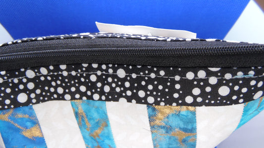 Quilted Patchwork Skull Zipper Bag